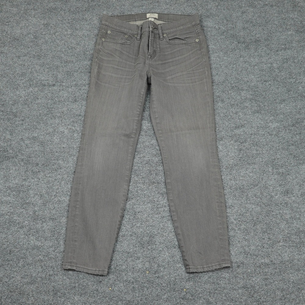 J.Crew Jeans Women 26P Gray Toothpick Skinny Stretch Denim Casual Ankle
